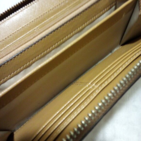 Coach Long Zip Around Coated Canvas w/Leather Trim,, EUC - Picture 11 of 13